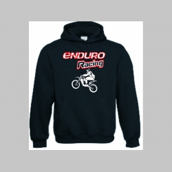 Enduro Racing  mikina s kapucou stiahnutelnou šnúrkami a klokankovým vreckom vpredu 